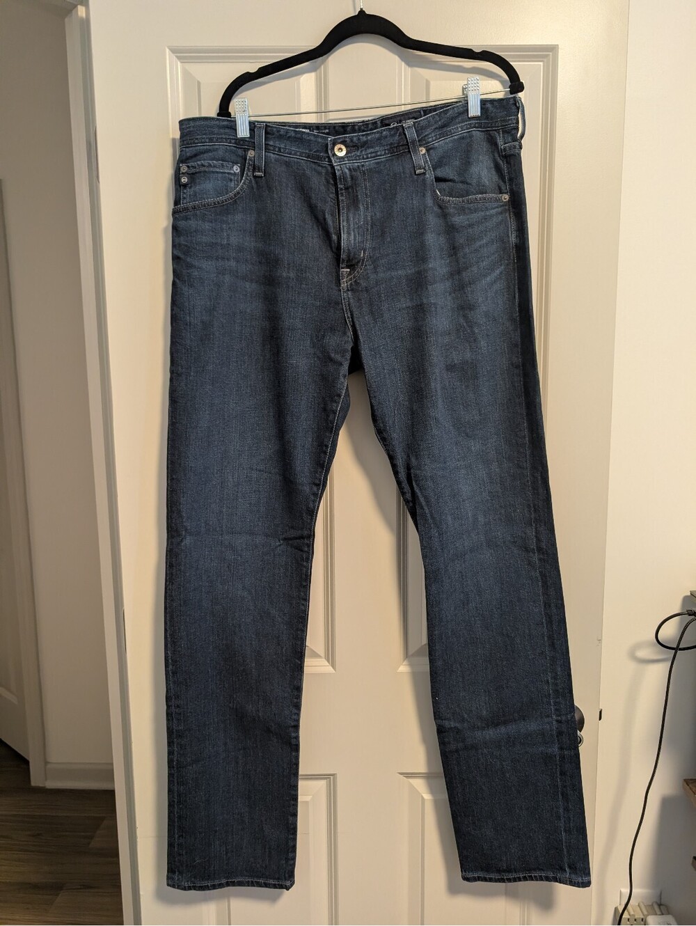 1768 - Adriano Goldschmied AG Dark Wash Straight Leg Jeans Size 36x34